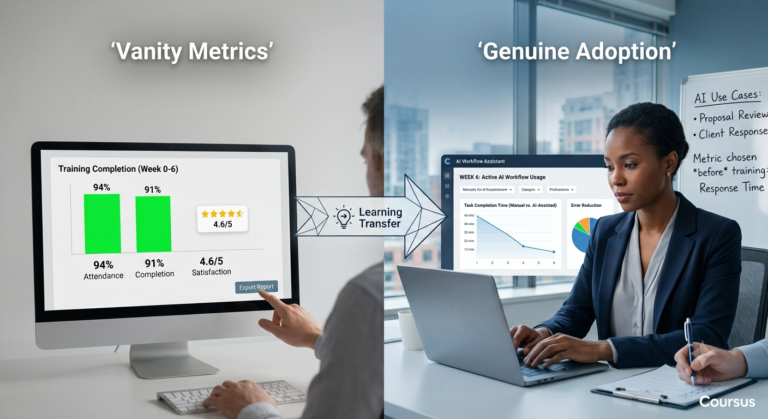 AI Training Effectiveness: Vanity Metrics vs. Genuine Workplace Adoption