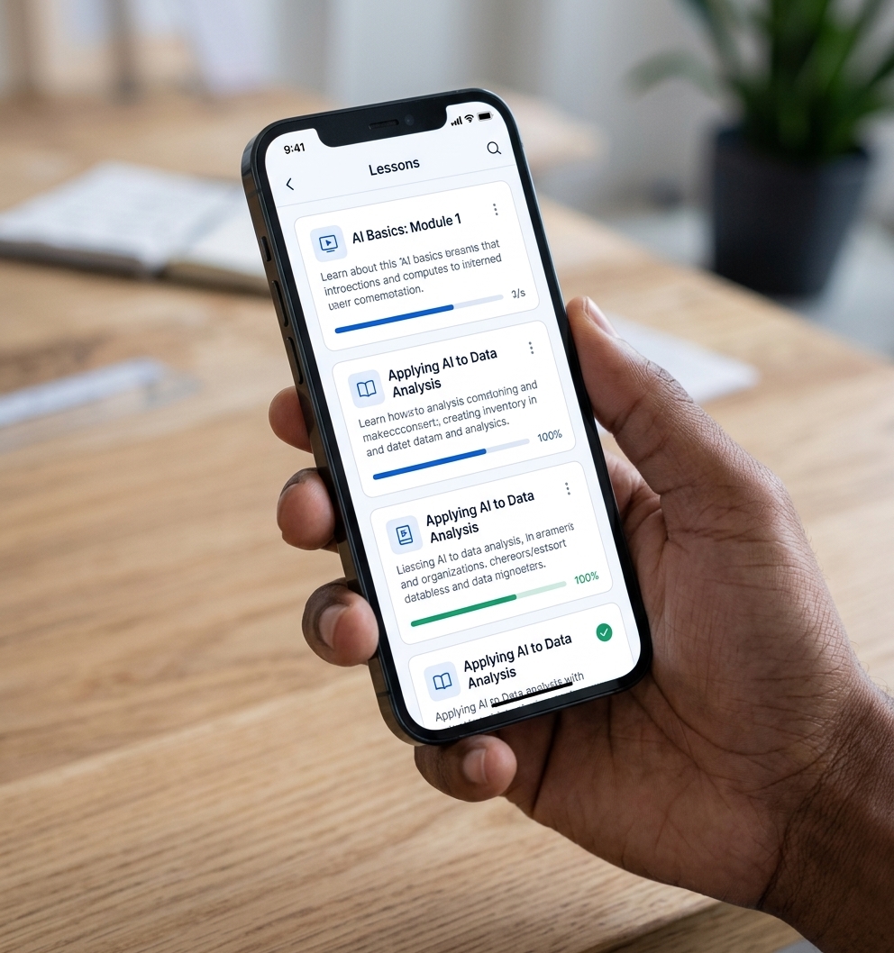 AI basics, mobile learning in the palm of your hand