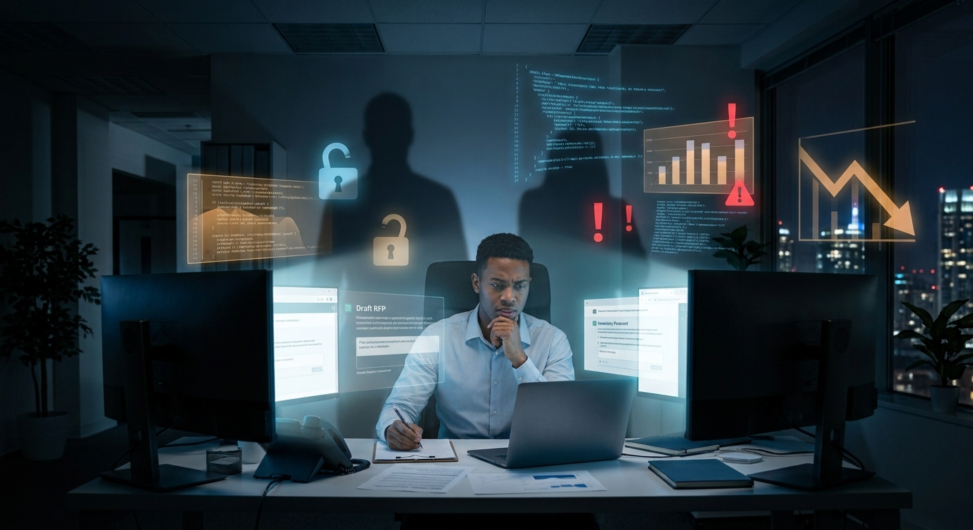 shadow AI in procurement creating hidden operational and data security risks